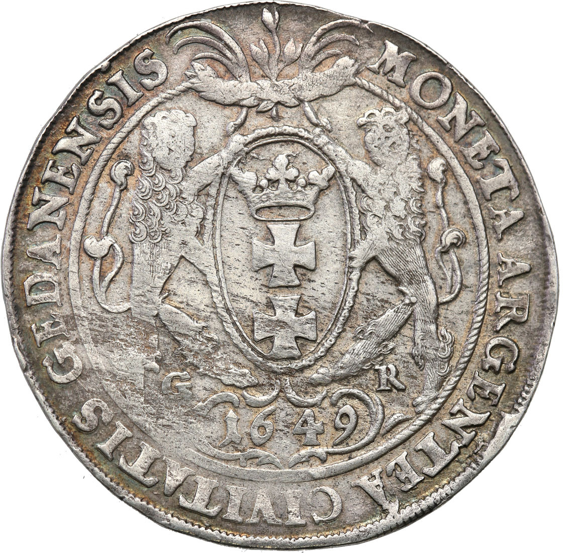 Jan II Kazimierz. Talar 1649, Gdańsk - Rzadkość R4-R5